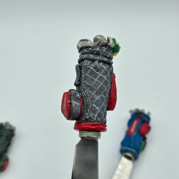 Golf Theme Cheese Spreaders – Set of 3 Golf Bag Butter Knives – Golf Party Decor - Picture 4 of 9